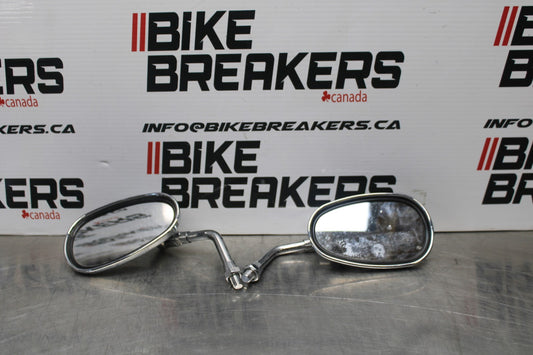 03-08 KAWASAKI VULCAN 1600 REAR VIEW MIRROR SET PAIR MIRRORS BB196