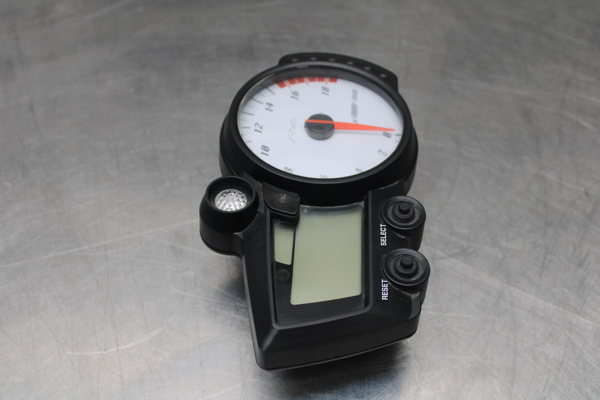08-09 YAMAHA YZF R6S SPEEDO GAUGES DISPLAY CLUSTER SPEEDOMETER TACHOMETER BB796