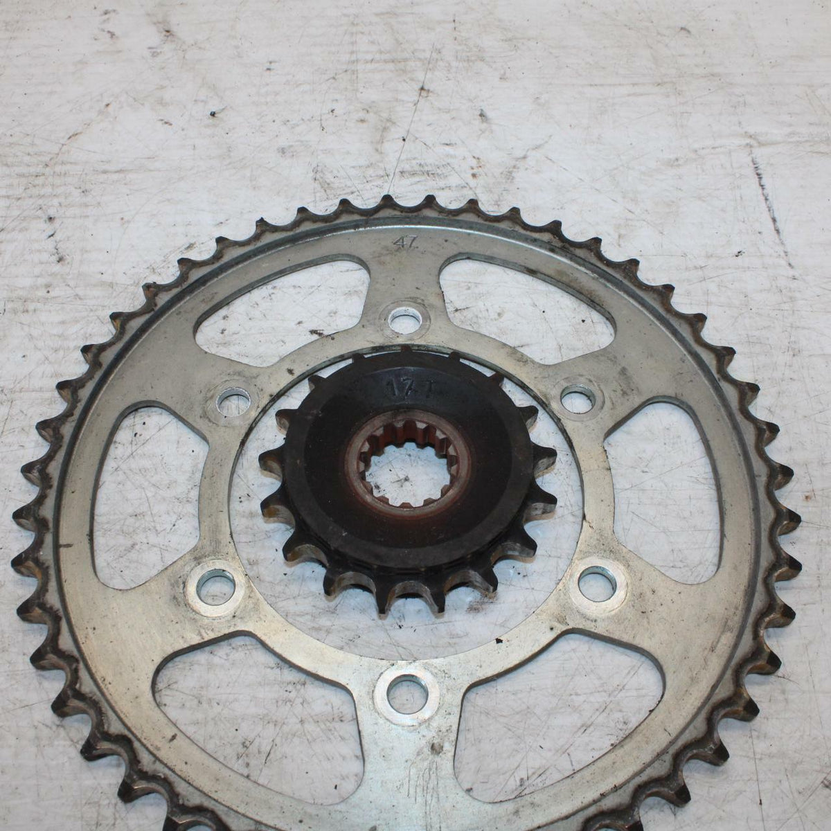09-14 YAMAHA YZF R1 REAR BACK  FRONT SPROCKET SET BB286