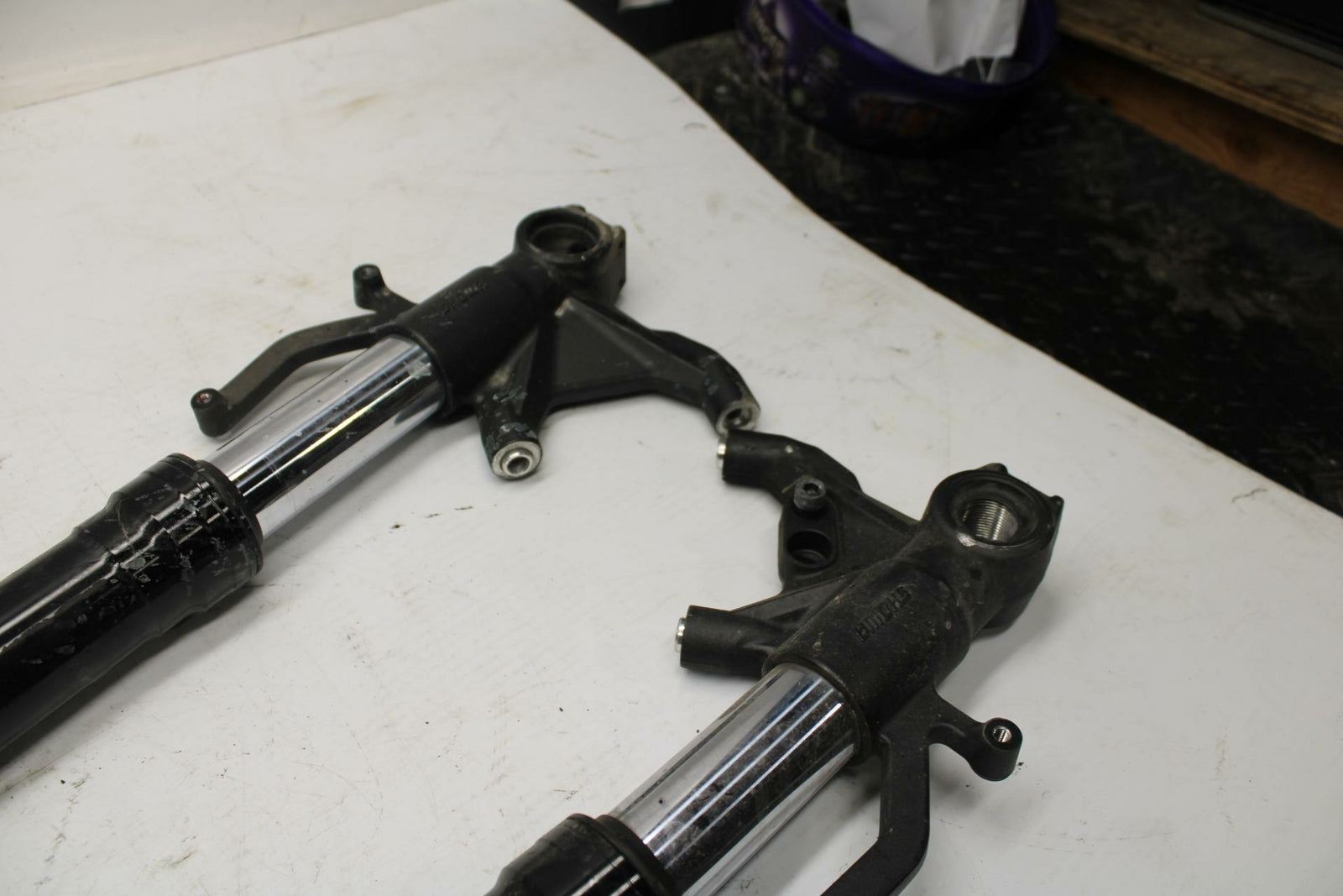 13-18 KAWASAKI NINJA ZX6R FRONT FORKS SHOCK SUSPENSION SET PAIR FOR PARTS  BB353