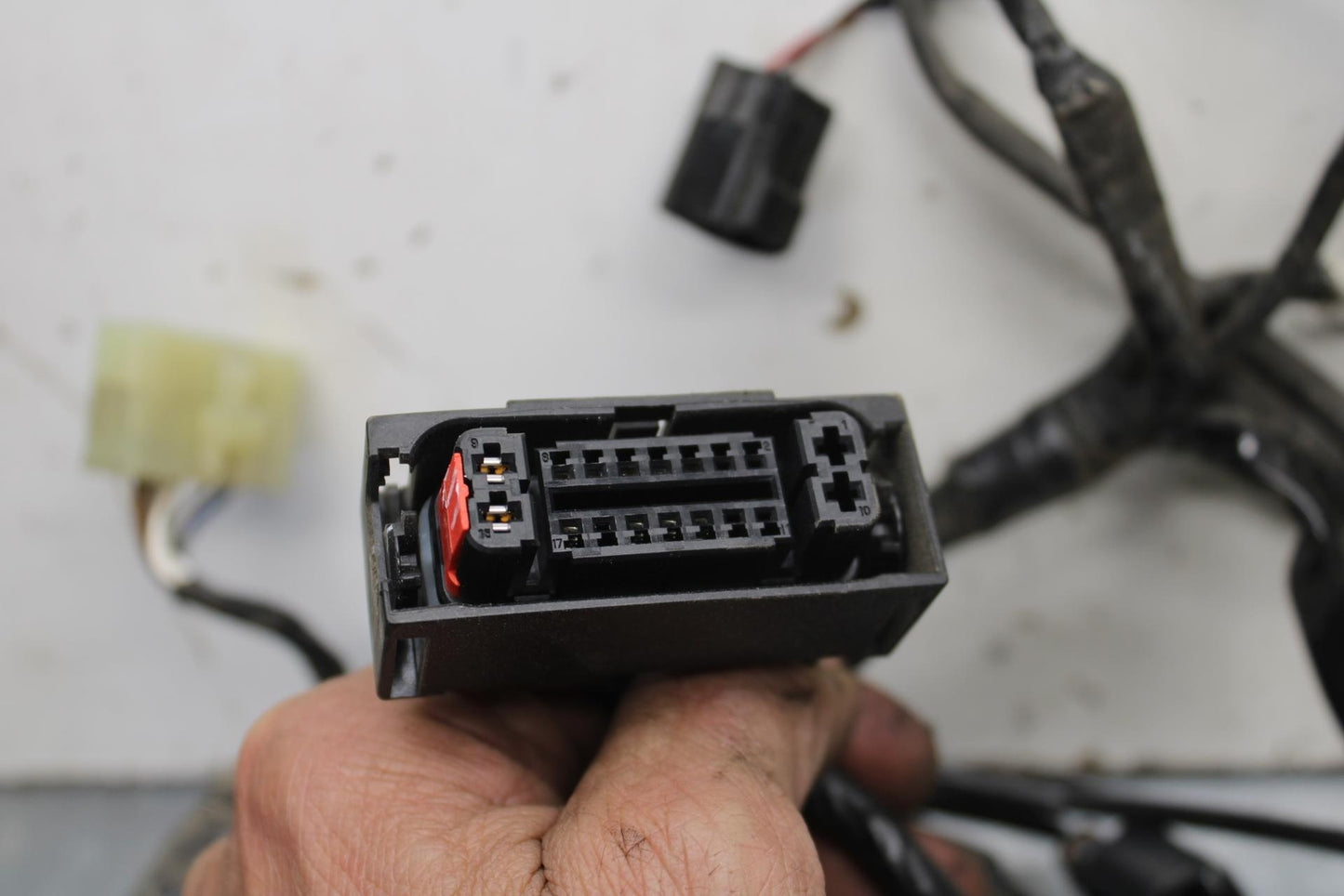 15-16 KAWASAKI EX300 MAIN ENGINE WIRING HARNESS MOTOR WIRE LOOM BB635