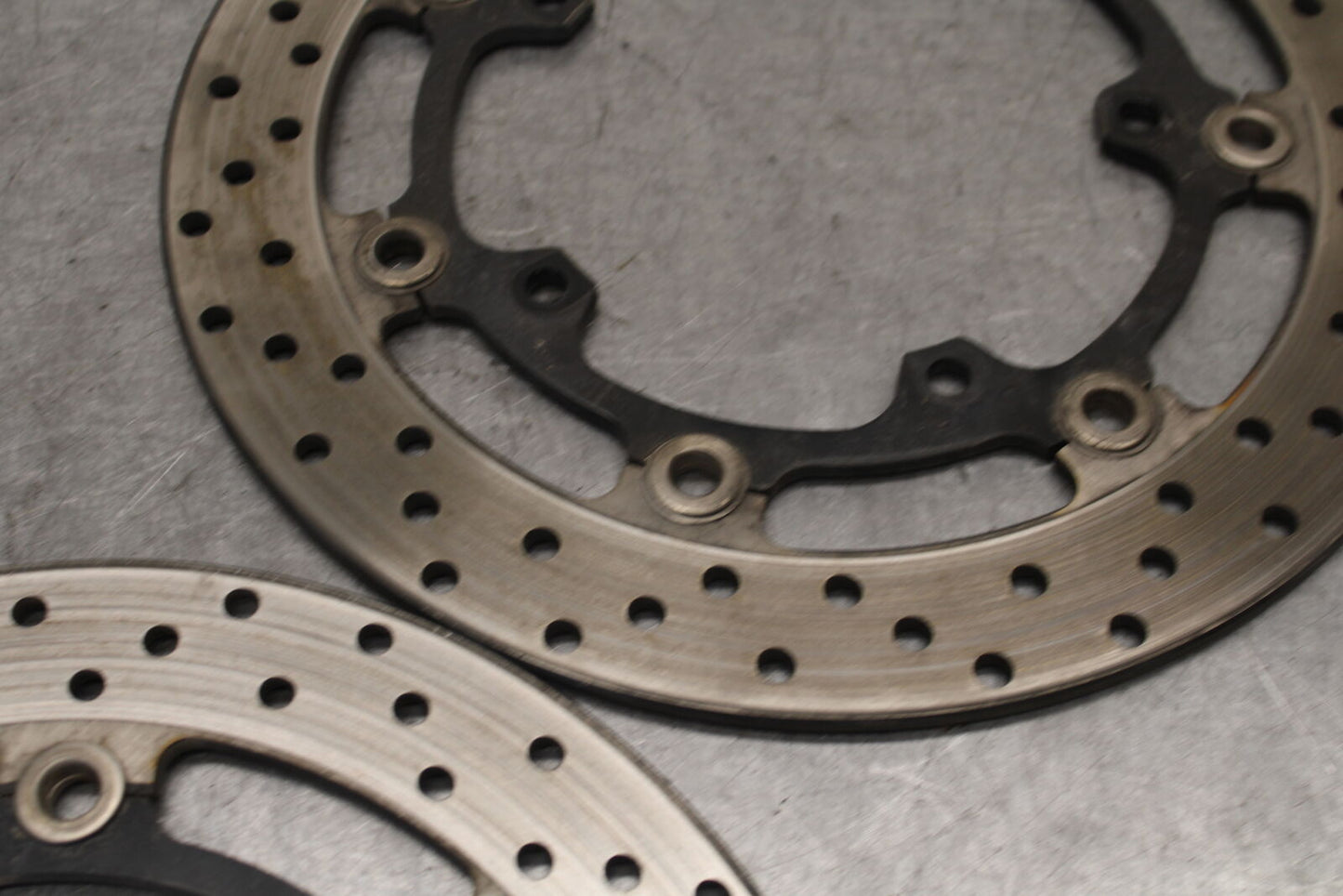 08-09 YAMAHA YZF R6S FRONT LEFT RIGHT BRAKE ROTORS DISCS 5SL-2581T-00-00  BB690