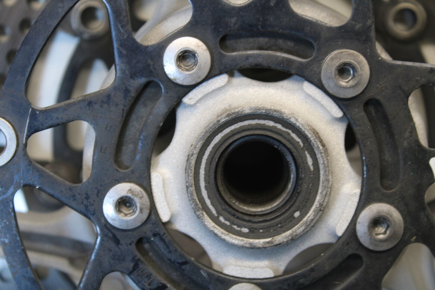 09-12 KAWASAKI NINJA ZX6R FRONT WHEEL AND LEFT RIGHT BRAKE ROTORS DISCS BB656