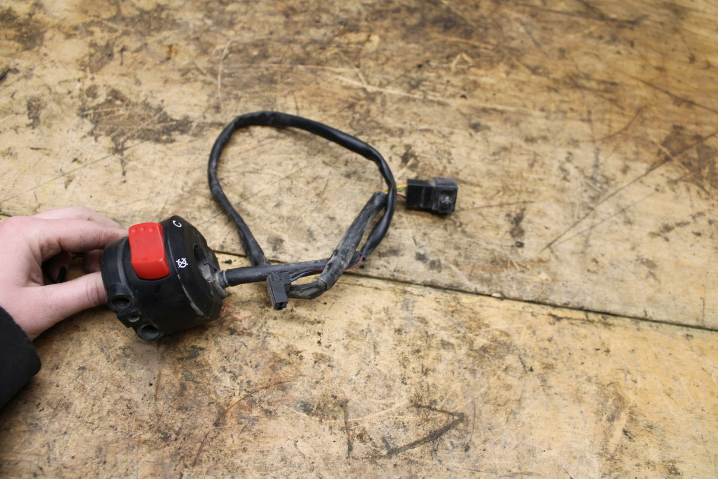 13-18 KAWASAKI NINJA ZX6R RIGHT CLIP ON HANDLE KILL OFF START SWITCHES BB342