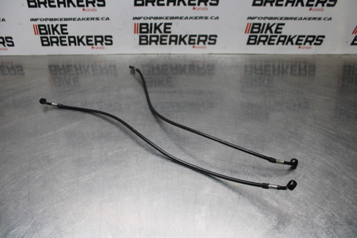 09 SUZUKI GSXR1000 BRAIDED FRONT BRAKE CALIPER HOSES LINES BB777