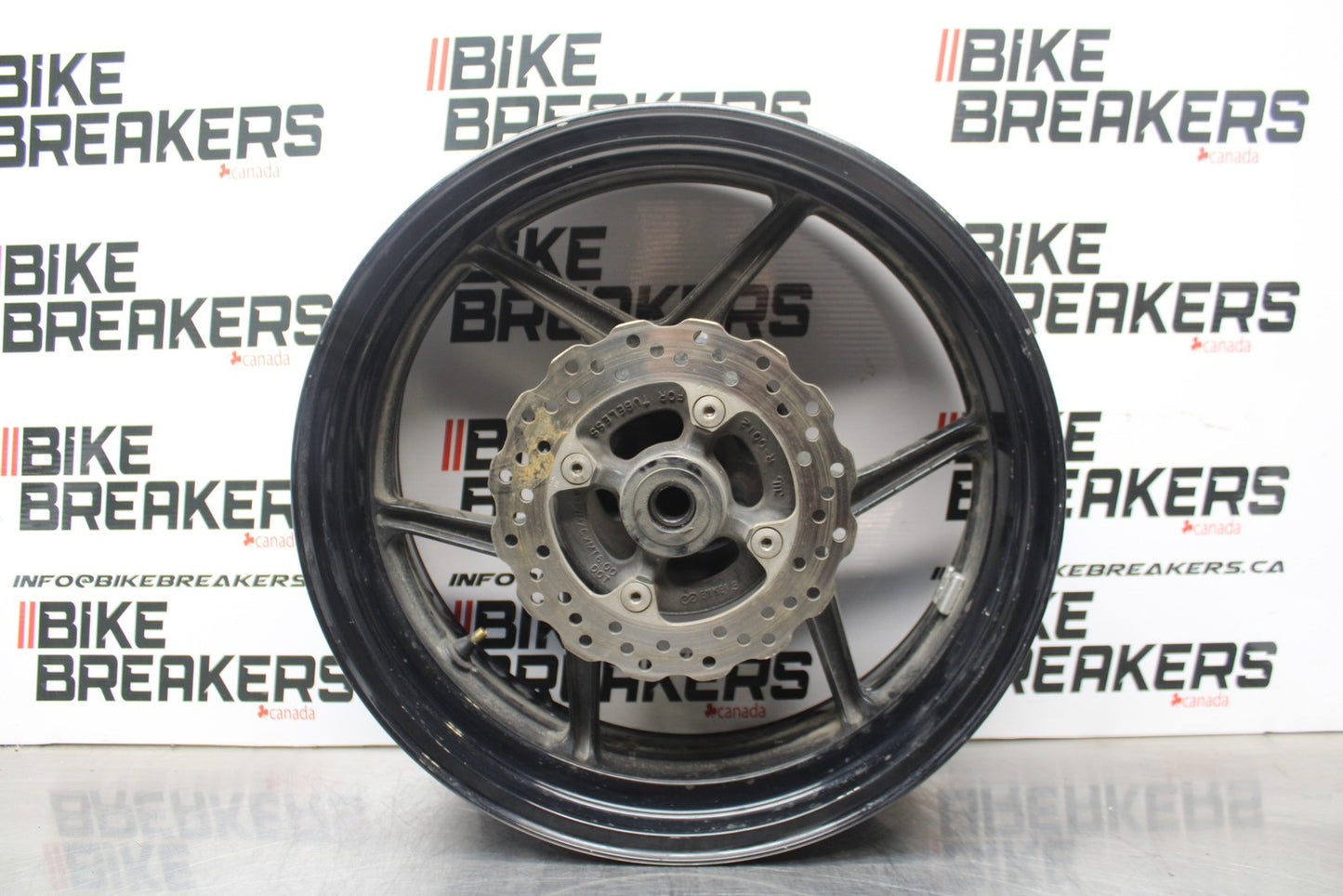 08 KAWASAKI NINJA ZX10R REAR WHEEL BACK RIM & ROTOR BB201