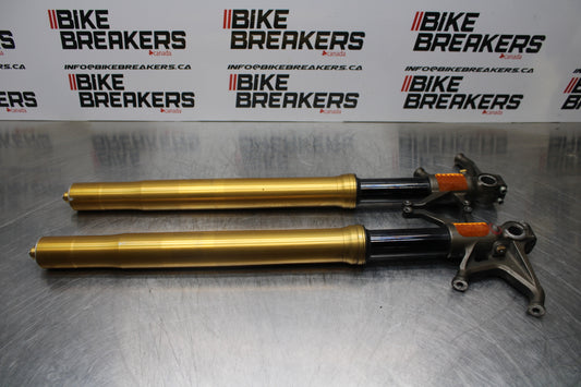 04-05 KAWASAKI NINJA ZX10R FRONT FORKS SHOCK SUSPENSION SET PAIR BB163