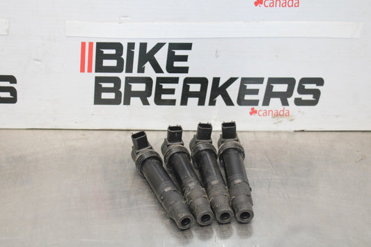 05-06 KAWASAKI NINJA ZX6R IGNITION COILS COIL SPARK PLUG CAPS BB877