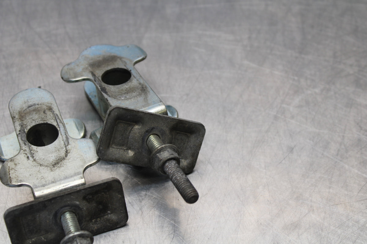 04-09 SUZUKI GS500F SWINGARM CHAIN TENSIONER ADJUSTMENT BRACKETS  BB165