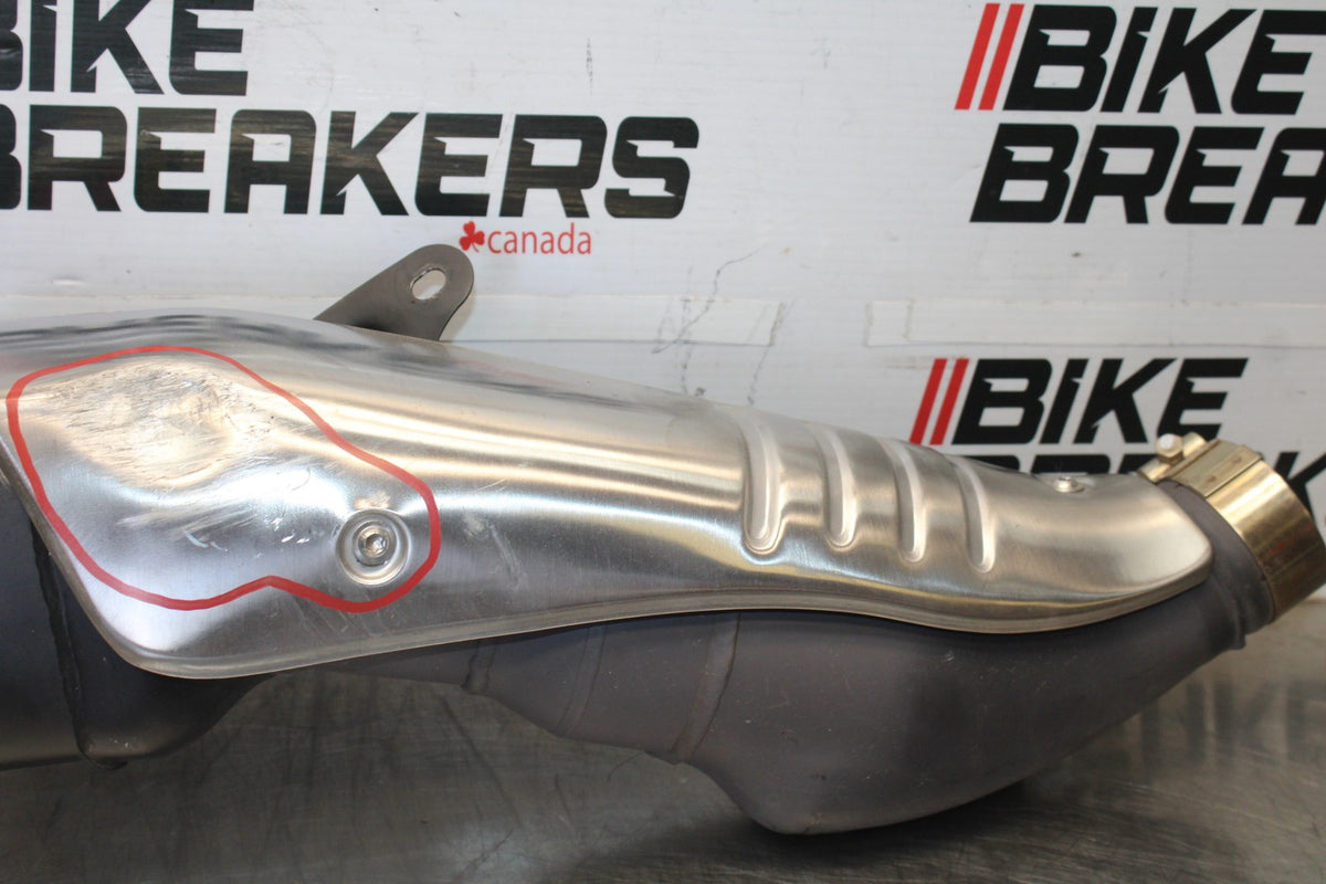 16 APRILIA TUONO V4 1100 EXHAUST PIPE MUFFLER SLIP ON CAN SILENCER BB905