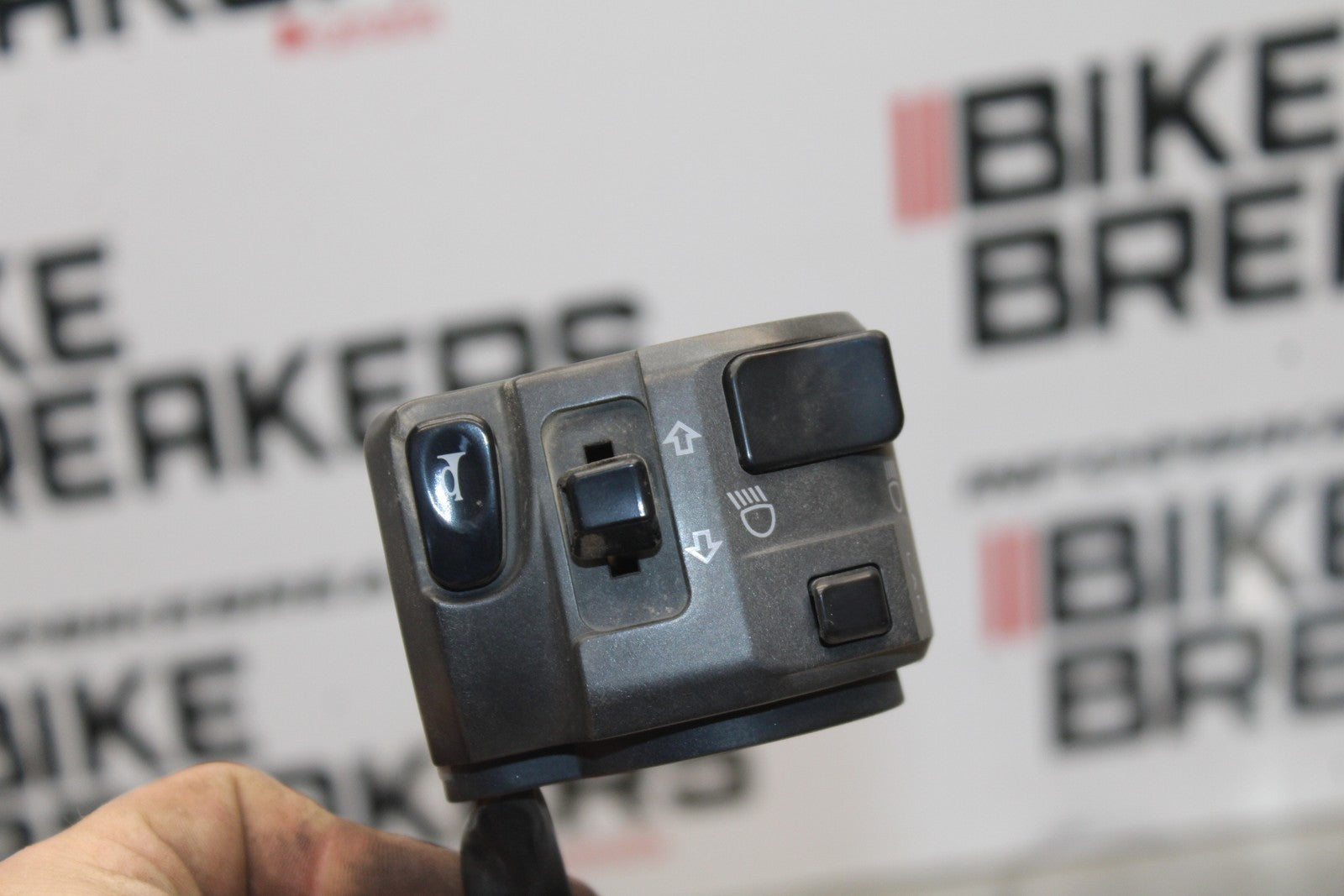 07-08 KAWASAKI NINJA ZX6R LEFT CLIP ON HANDLE HORN SIGNALS SWITCH SWITCHES BB203