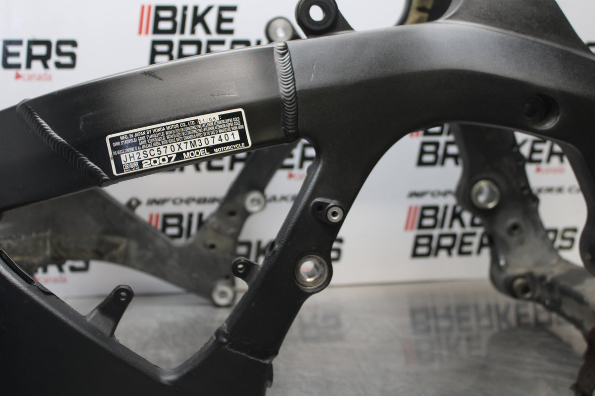 06-07 HONDA CBR1000RR FRAME CHASSIS BB166