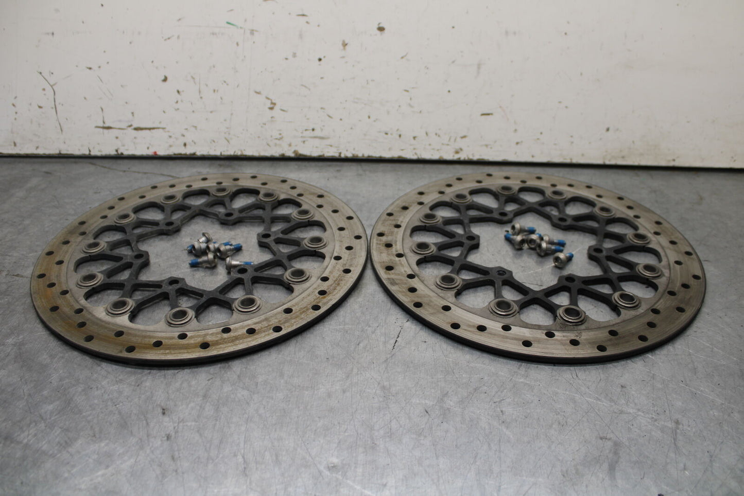 11-24 SUZUKI GSXR750 FRONT LEFT RIGHT BRAKE ROTORS DISCS 59210-37H01 BB714