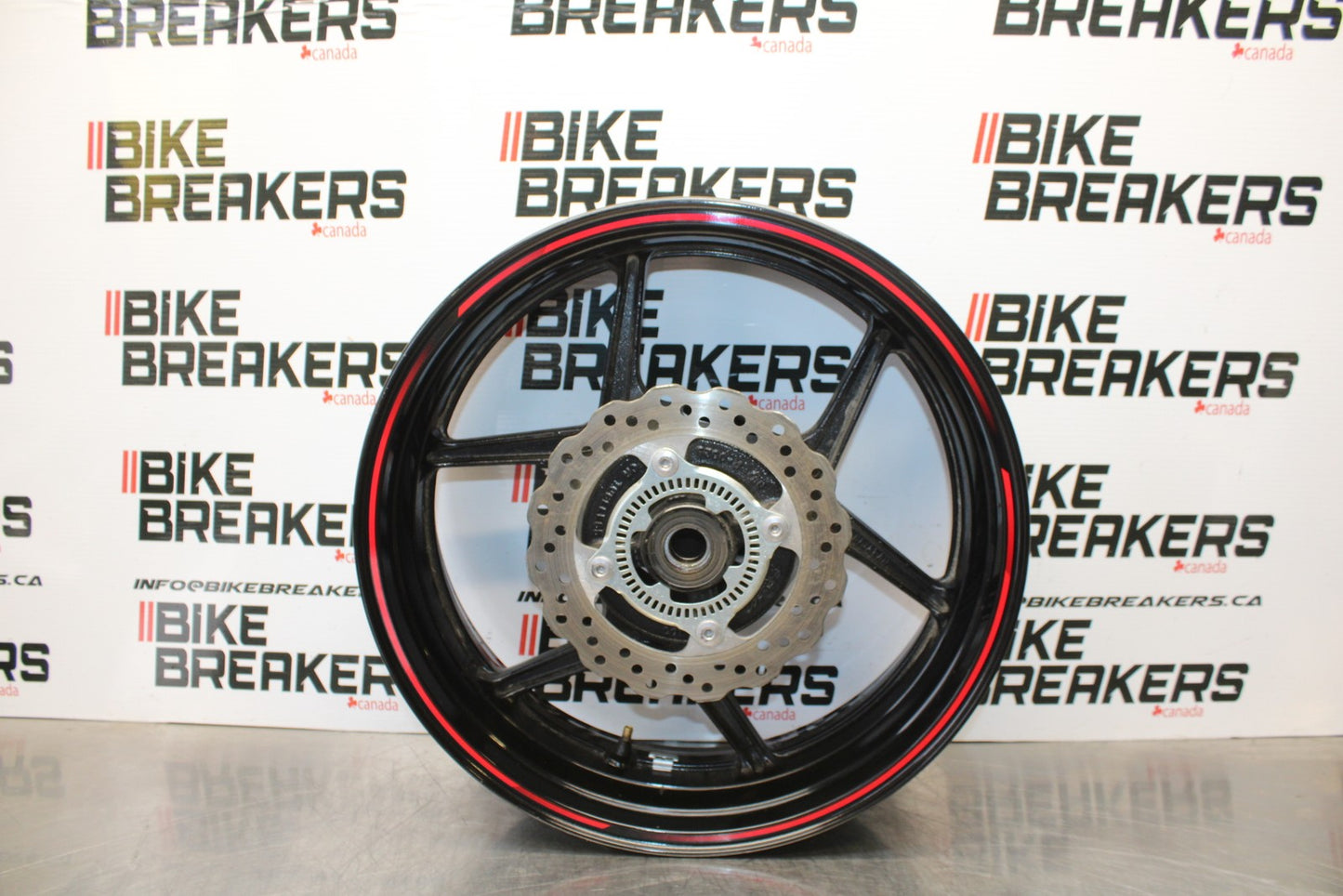 21-23 KAWASAKI NINJA ZX6R REAR WHEEL BACK RIM & ROTOR BB179