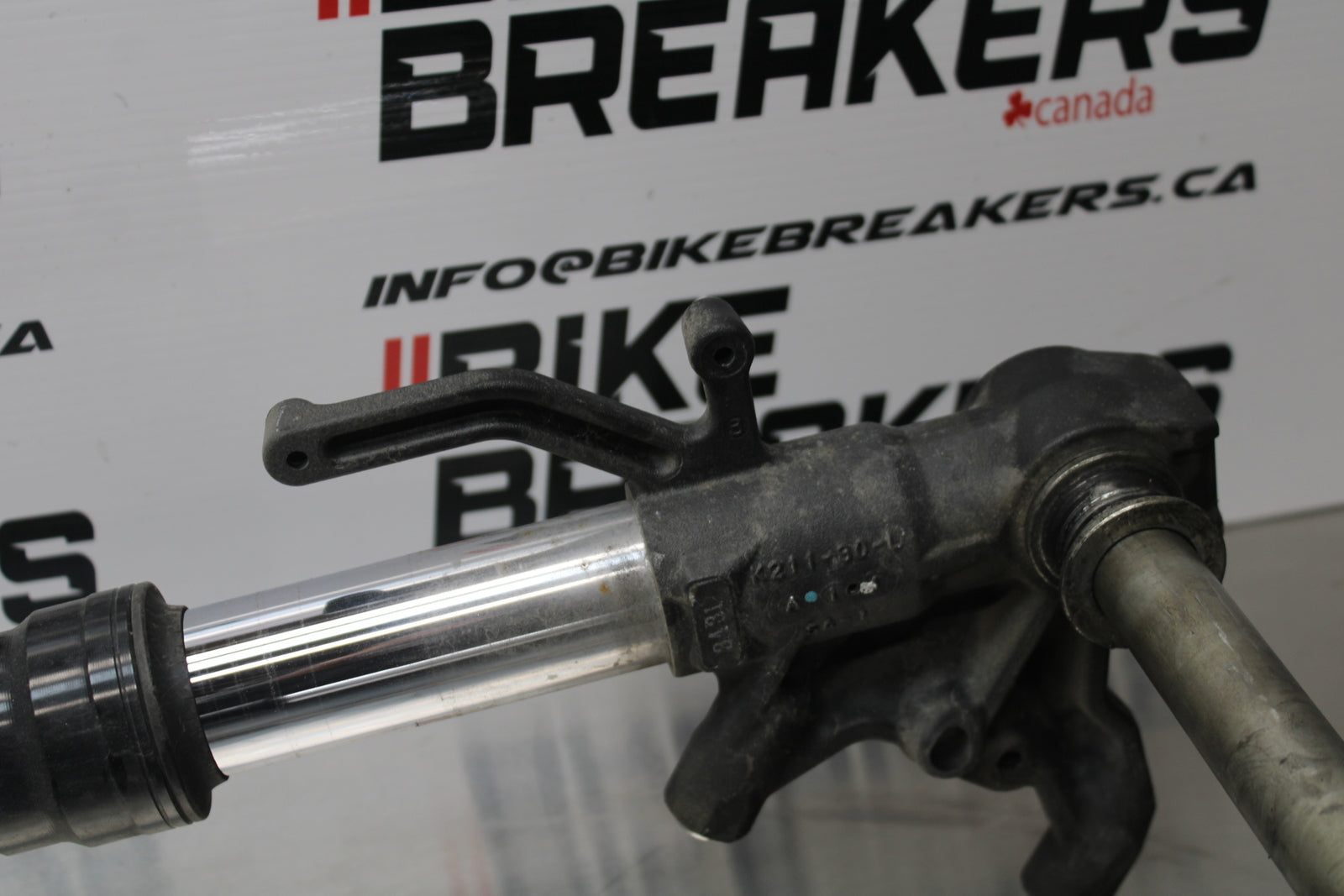 13-18 KAWASAKI NINJA ZX6R COMPLETE FRONT END FORKS SUSPENSION TRIPLE TREE BB143