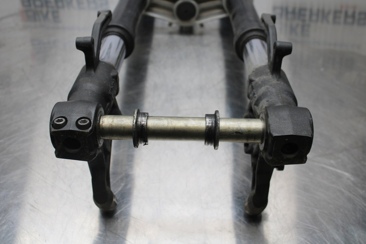 13-18 KAWASAKI NINJA ZX6R COMPLETE FRONT END FORKS SUSPENSION TRIPLE TREE BB143