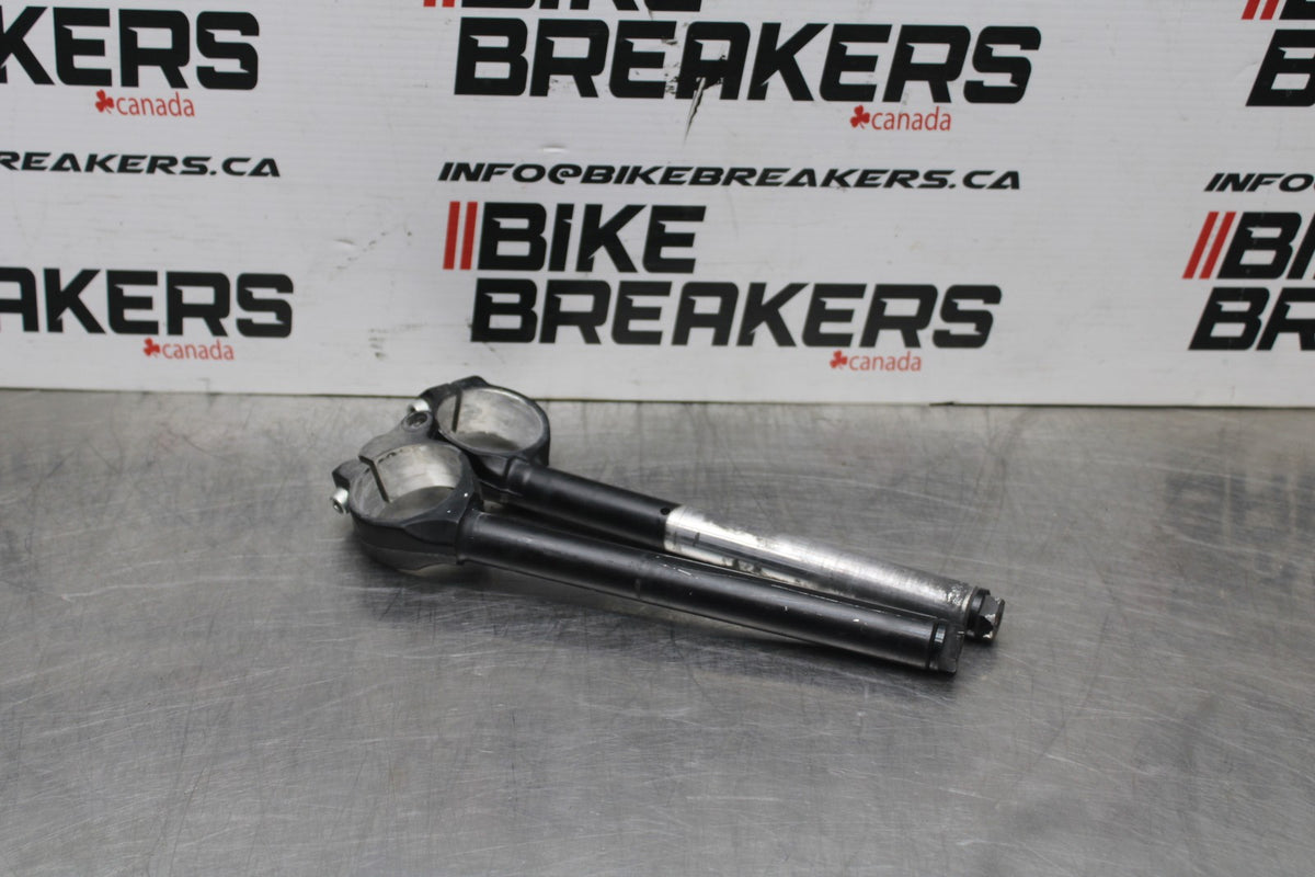 07-08 KAWASAKI NINJA ZX6R LEFT RIGHT CLIP ON ONS HANDLEBARS PAIR SET BB855