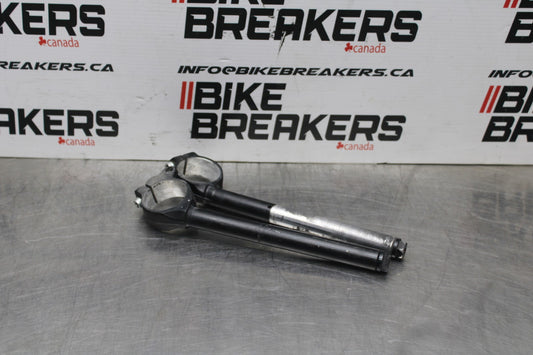 07-08 KAWASAKI NINJA ZX6R LEFT RIGHT CLIP ON ONS HANDLEBARS PAIR SET BB855