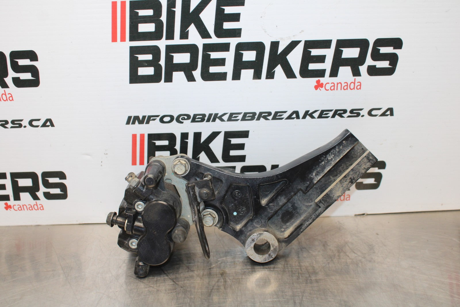 08-18 KAWASAKI KLR650 REAR BACK BRAKE CALIPER W MOUNT BRACKET BB183