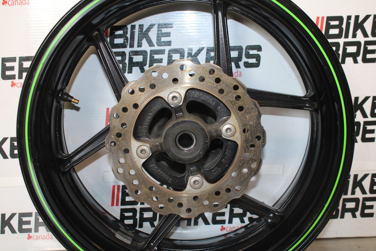 08 KAWASAKI NINJA ZX10R REAR WHEEL BACK RIM & ROTOR BB902