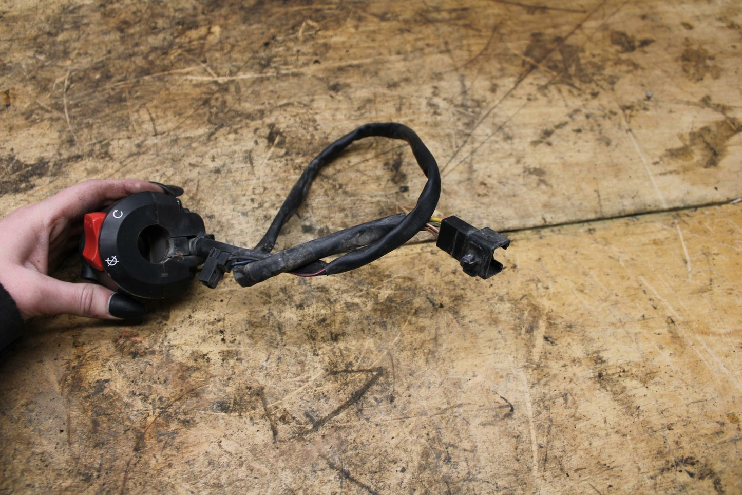 13-18 KAWASAKI NINJA ZX6R RIGHT CLIP ON HANDLE KILL OFF START SWITCHES BB342