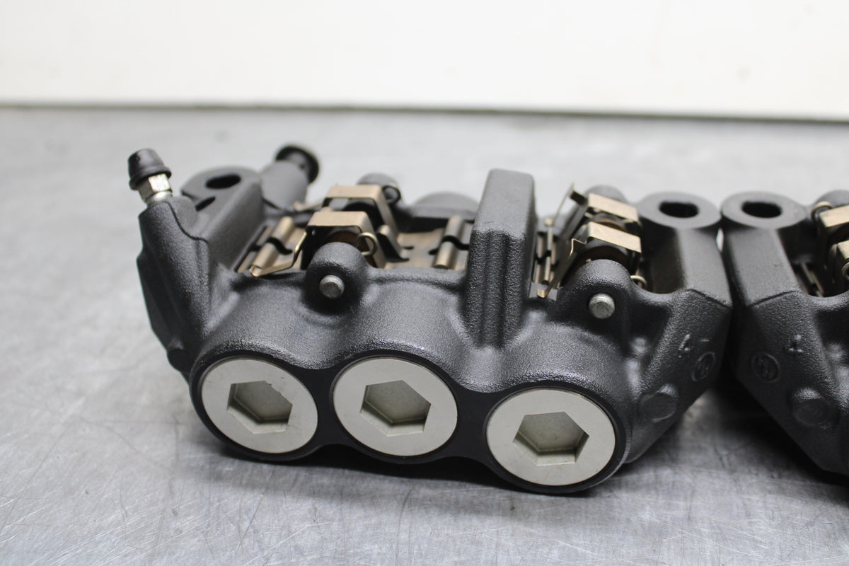 09-14 YAMAHA YZF R1 RIGHT LEFT FRONT BRAKE CALIPER SET PAIR CALIPERS BB119