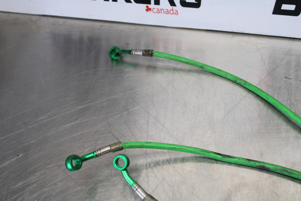 2007 Kawasaki Ninja ZX6R ZX600P AFTERMARKET FRONT REAR BRAKE HOSES LINES BB175