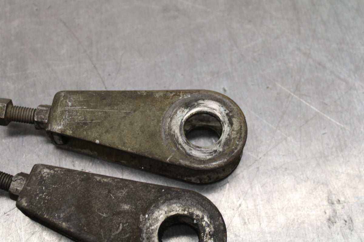78 SUZUKI GS550E SWINGARM CHAIN TENSIONER ADJUSTMENT BRACKETS  BB133
