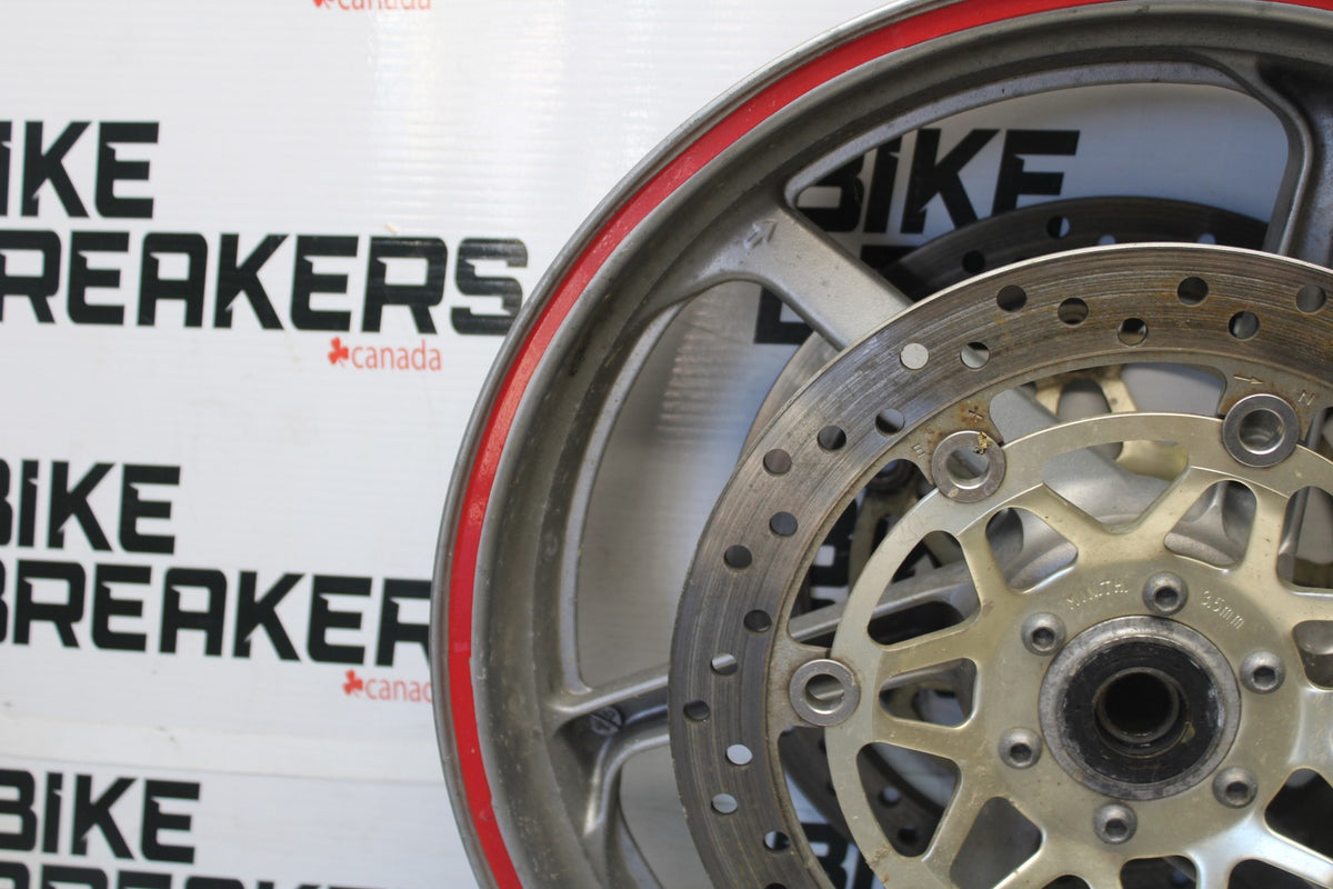 06-07 HONDA INTERCEPTOR 800 VFR800 FRONT WHEEL FRONT TIM & ROTORS BB917