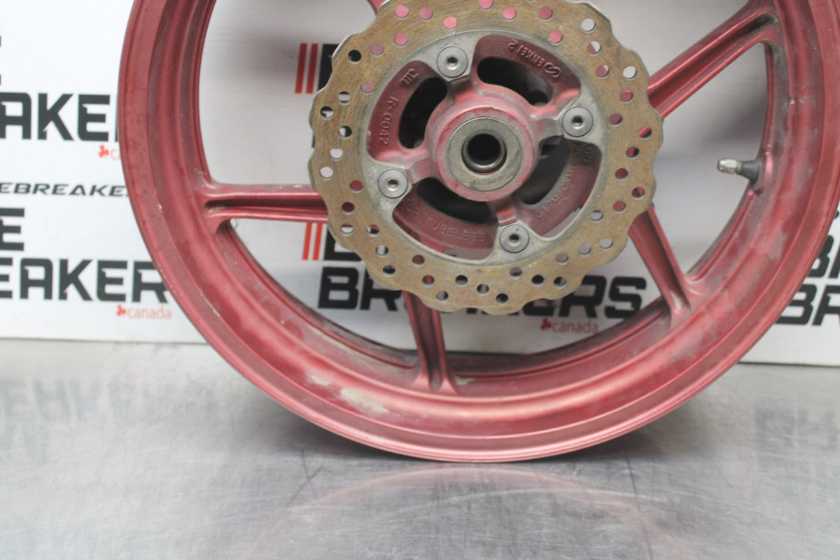 08 KAWASAKI NINJA 650 EX650 REAR WHEEL BACK RIM & ROTOR BB797