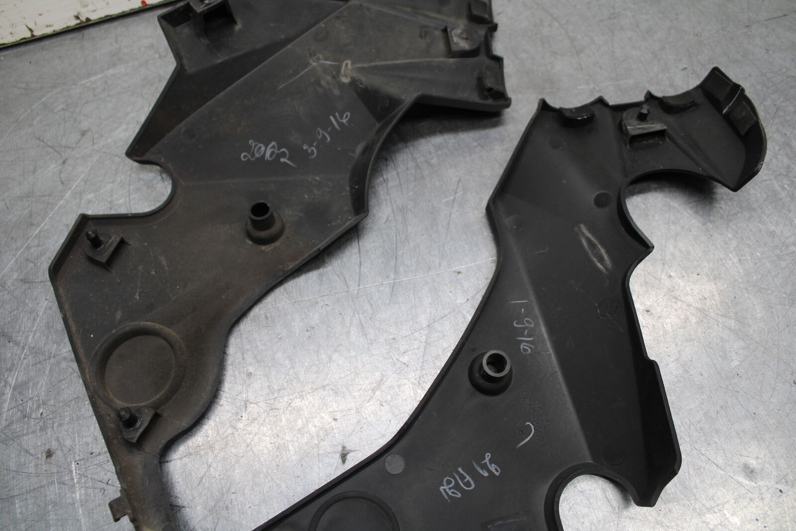 12-17 KAWASAKI ER-6N Z650 RIGHT LEFT FRAME MID SIDE COVERS COWLS TRIM BB709