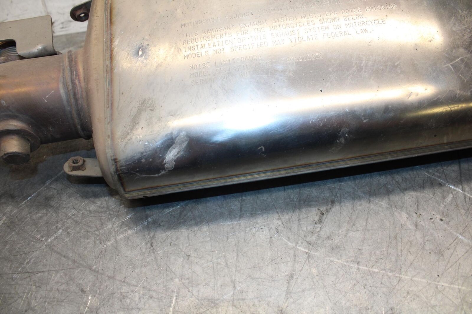 2012 Kawasaki Ninja ZX6R ZX600R EXHAUST PIPE MUFFLER SLIP ON CAN SILENCER BB529