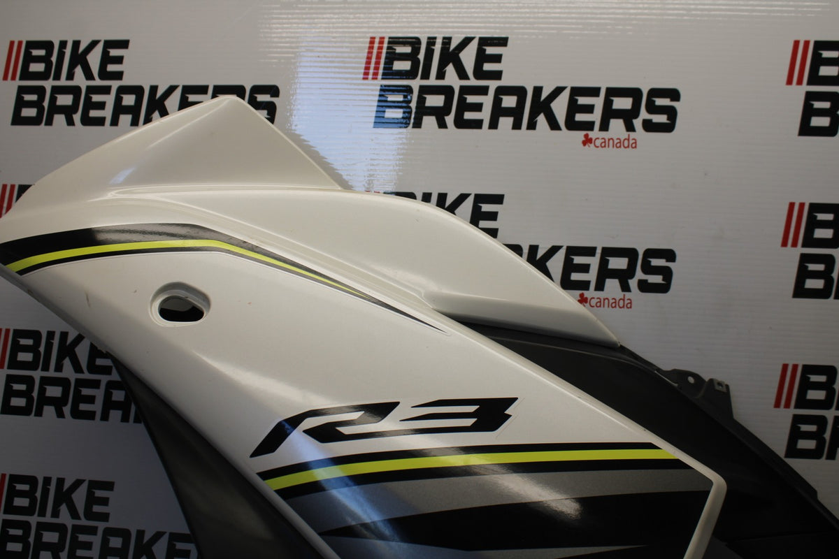 15-17 YAMAHA YZF R3 LEFT LOWER MID UPPER SIDE FAIRING COWL BB003