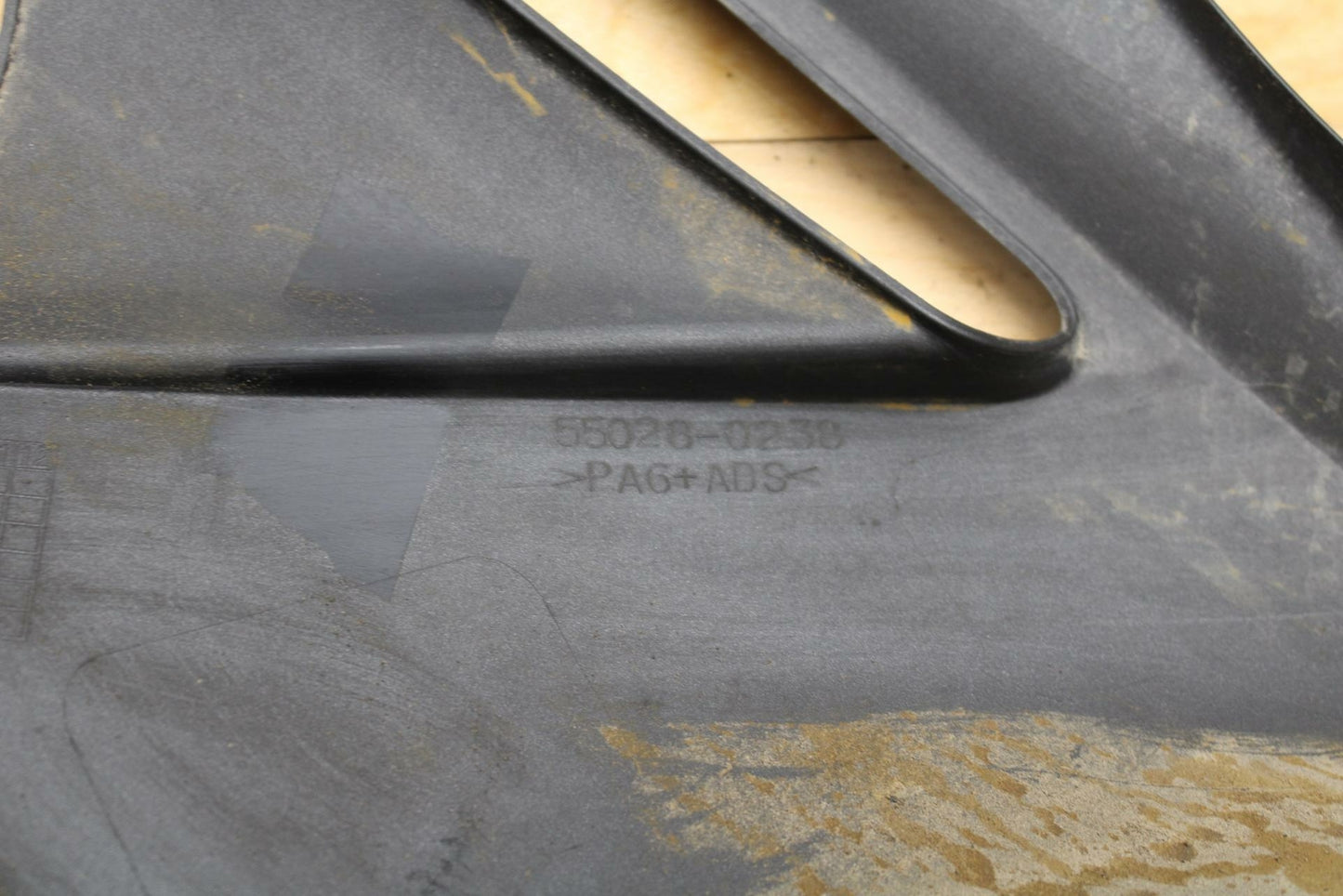 09-10 KAWASAKI ER-6N LEFT LOWER BOTTOM BELLY SIDE FAIRING COWL BB325