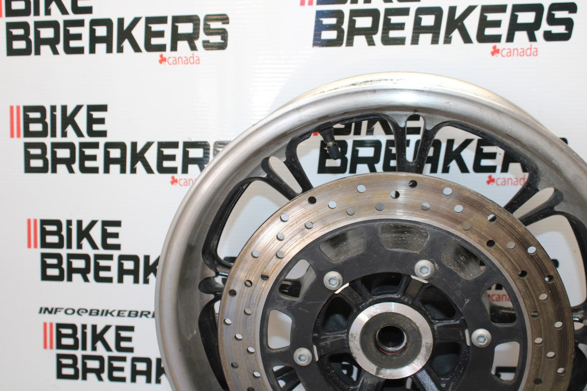 09 YAMAHA V STAR 950 REAR WHEEL BACK RIM & BRAKE DISC ROTOR BB172