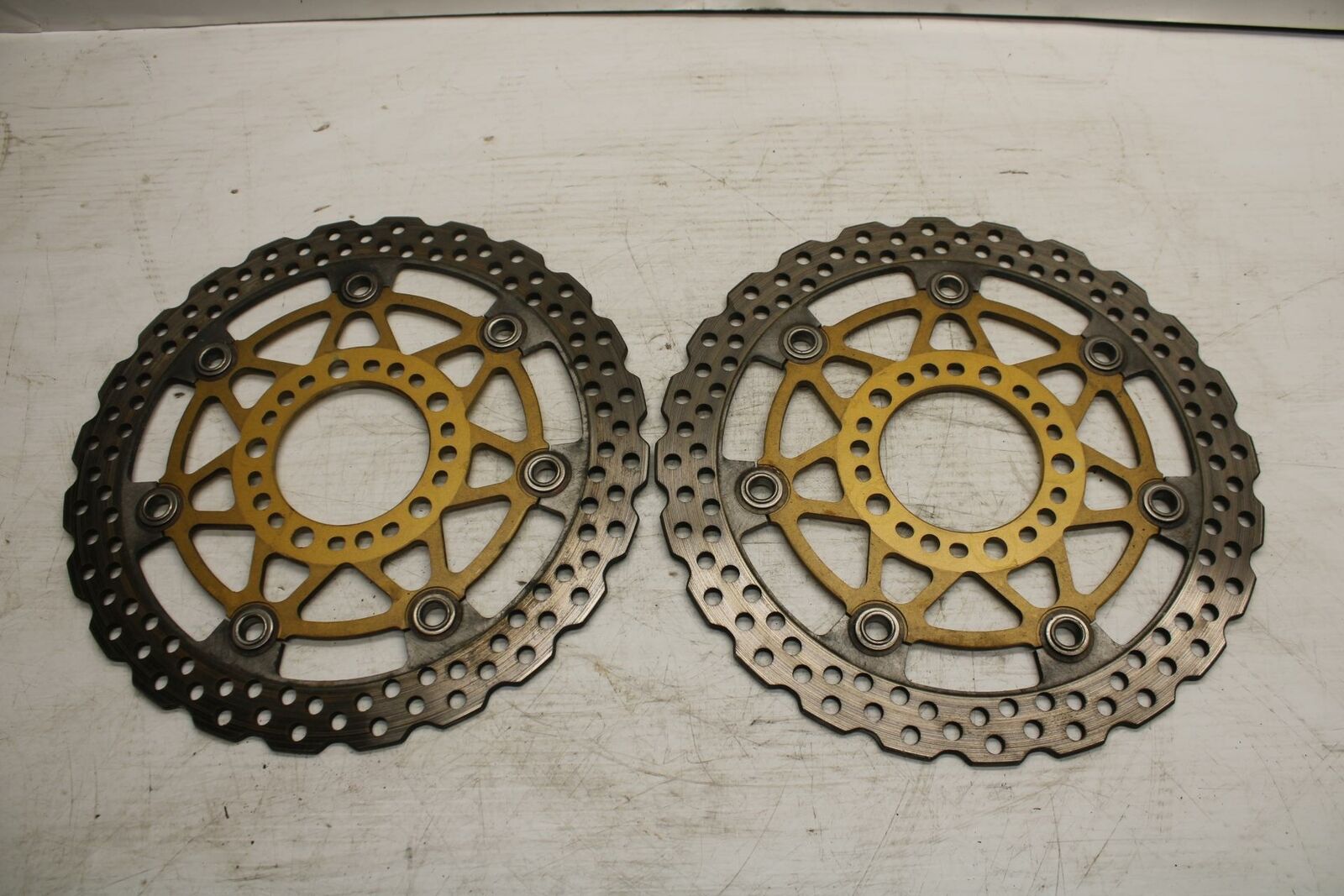 06-07 KAWASAKI NINJA 650R EX650A FRONT LEFT RIGHT BRAKE ROTORS DISCS BB271