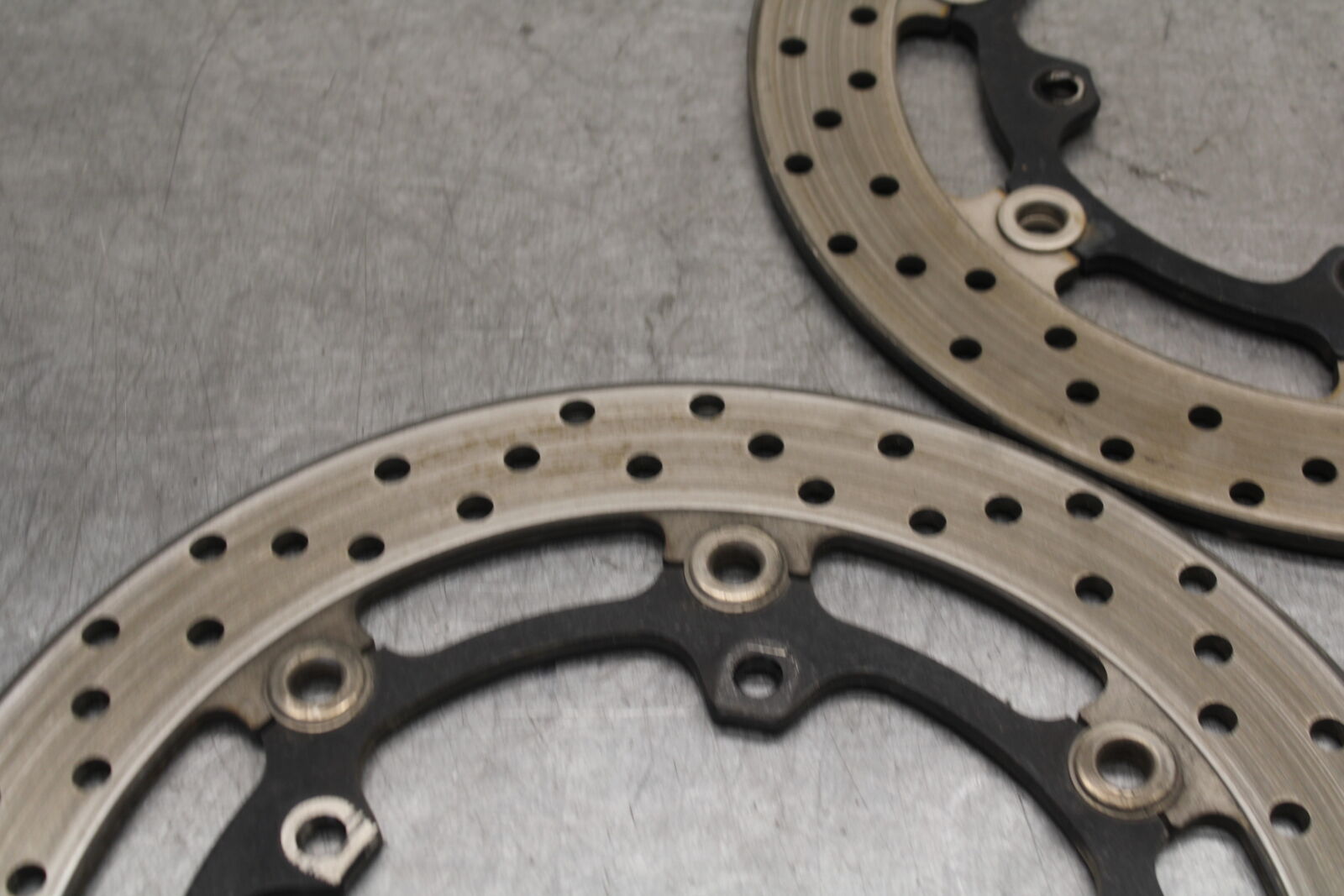 08-09 YAMAHA YZF R6S FRONT LEFT RIGHT BRAKE ROTORS DISCS 5SL-2581T-00-00  BB690