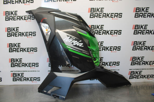 18-23 KAWASAKI NINJA 400 EX400 LEFT MID UPPER SIDE FAIRING COWL PLASTIC BB192
