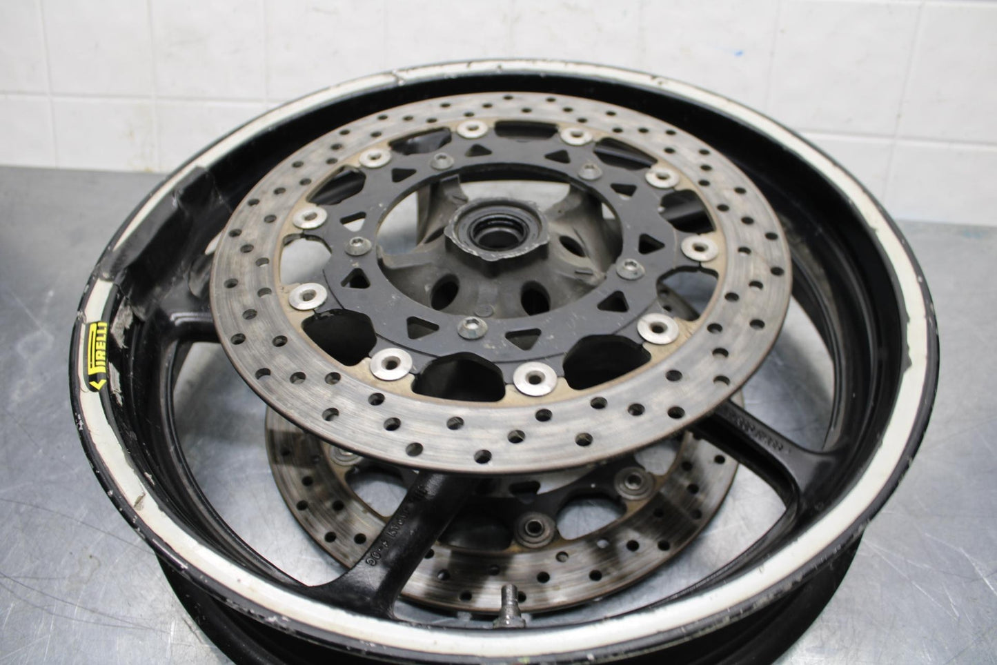 05 YAMAHA YZF R6S FRONT WHEEL LEFT RIGHT BRAKE ROTORS DISCS BB600