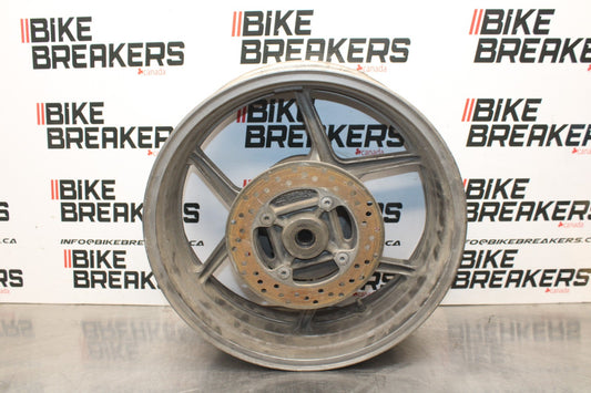 06 KAWASAKI Z750 REAR WHEEL BACL RIM & ROTOR BB837