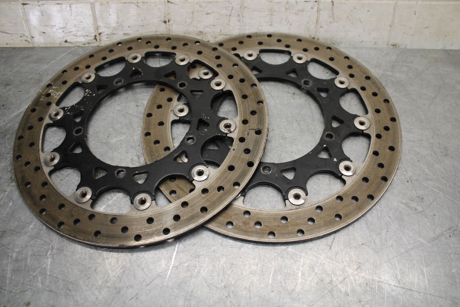 2007 Yamaha YZF R1 FRONT LEFT RIGHT BRAKE ROTORS DISCS 4C8-2581T-00-00 BB523