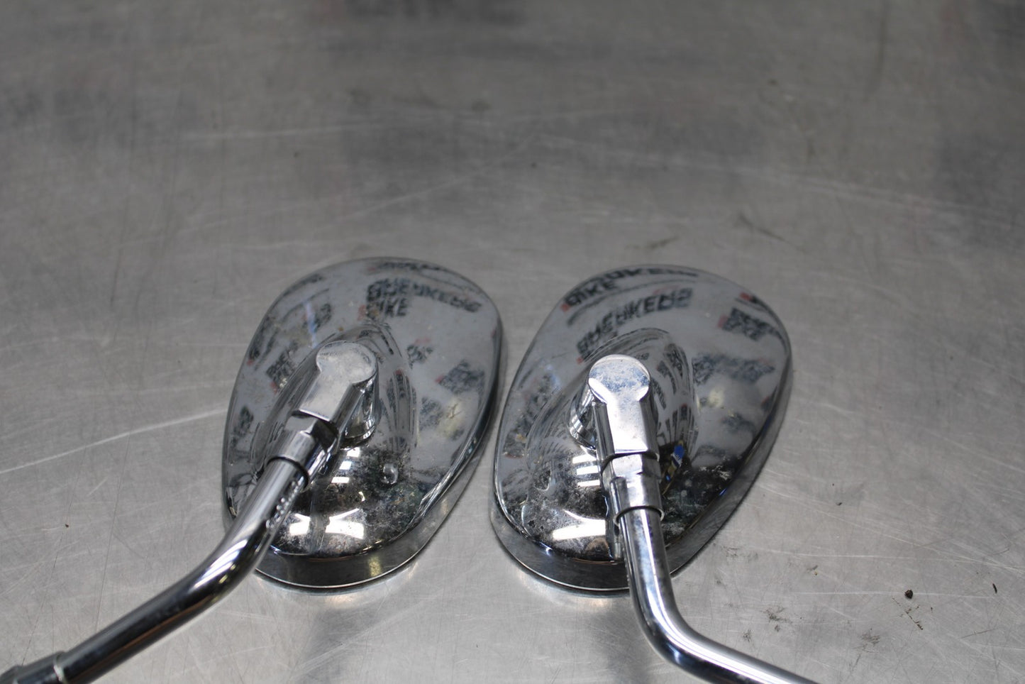 03-08 KAWASAKI VULCAN 1600 REAR VIEW MIRROR SET PAIR MIRRORS BB196