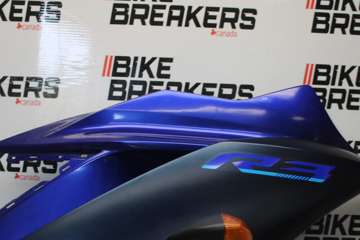 23 YAMAHA YZF R3 RIGHT LOWER MID UPPER SIDE FAIRING COWL BB003