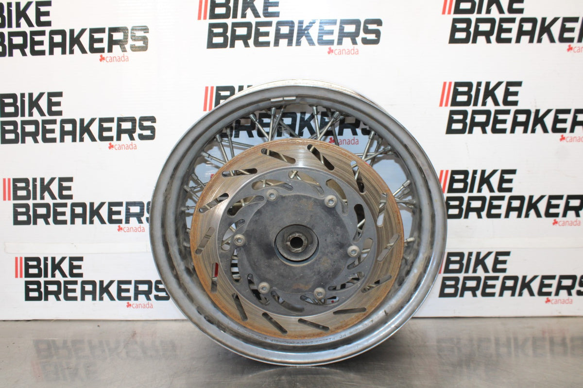 08 YAMAHA V STAR 1100 XVS1100AW CLASSIC REAR WHEEL BACK RIM & ROTOR BB916