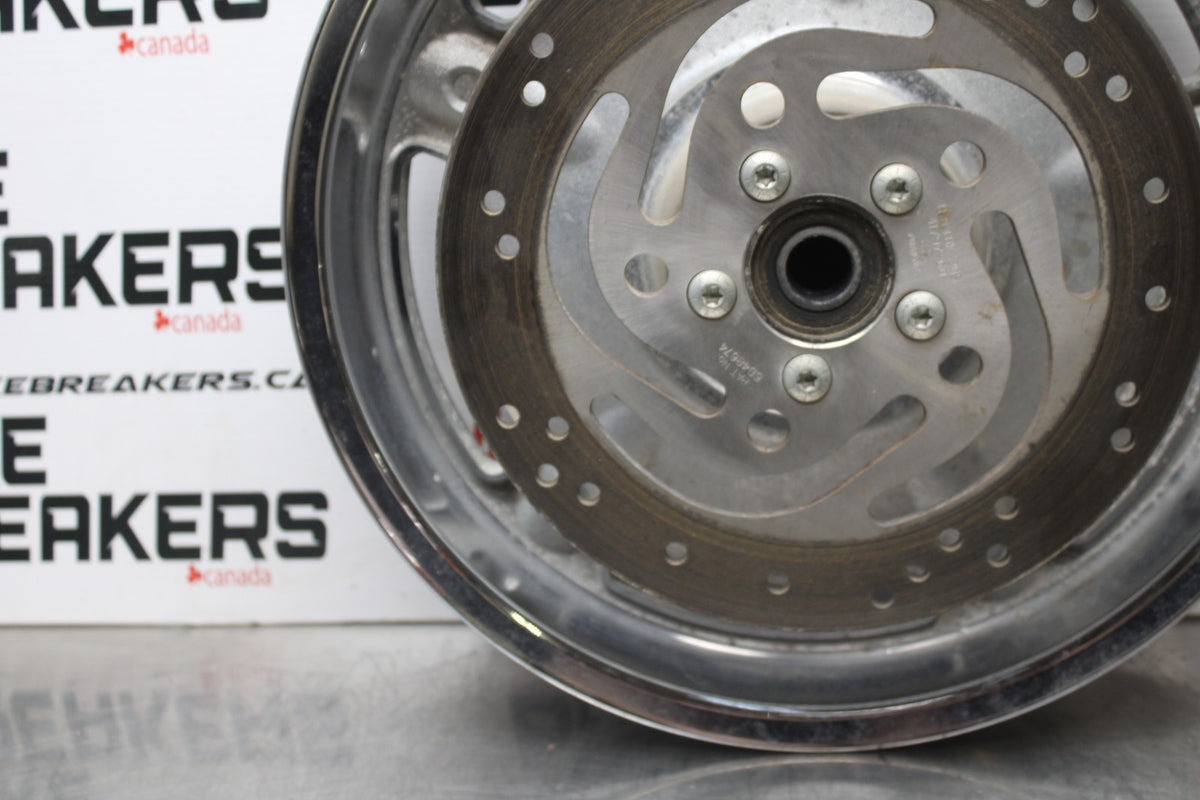 09 HARLEY-DAVIDSON SPORTSTER 1200 CUSTOM XL1200C REAR WHEEL RIM & ROTOR BB776