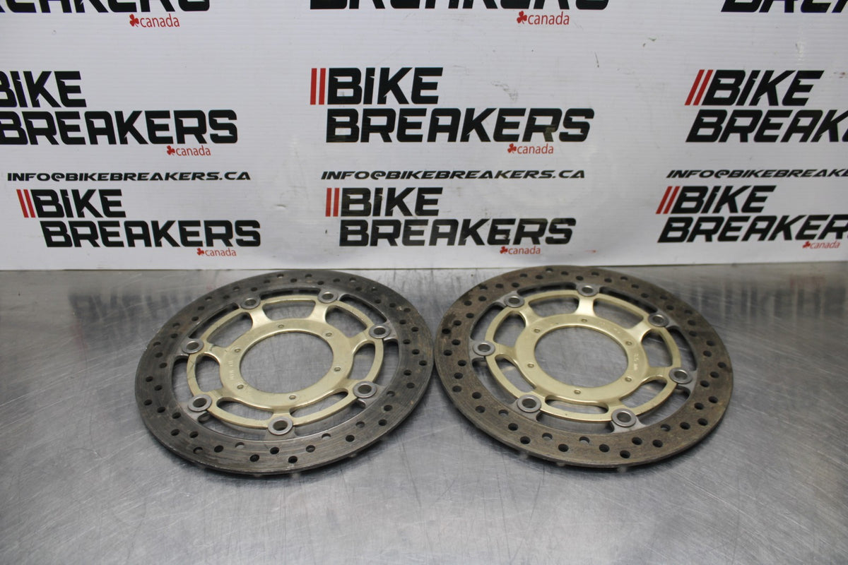 01-06 HONDA CBR600F4I FRONT LEFT RIGHT BRAKE ROTORS DISCS BB778