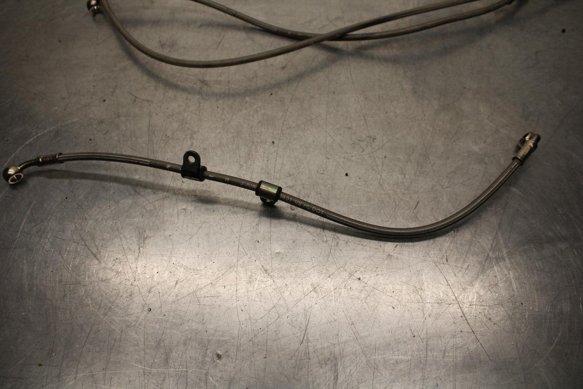 2012 Triumph Daytona 675R FRONT AND REAR SET BRAKE HOSES LINES BB589