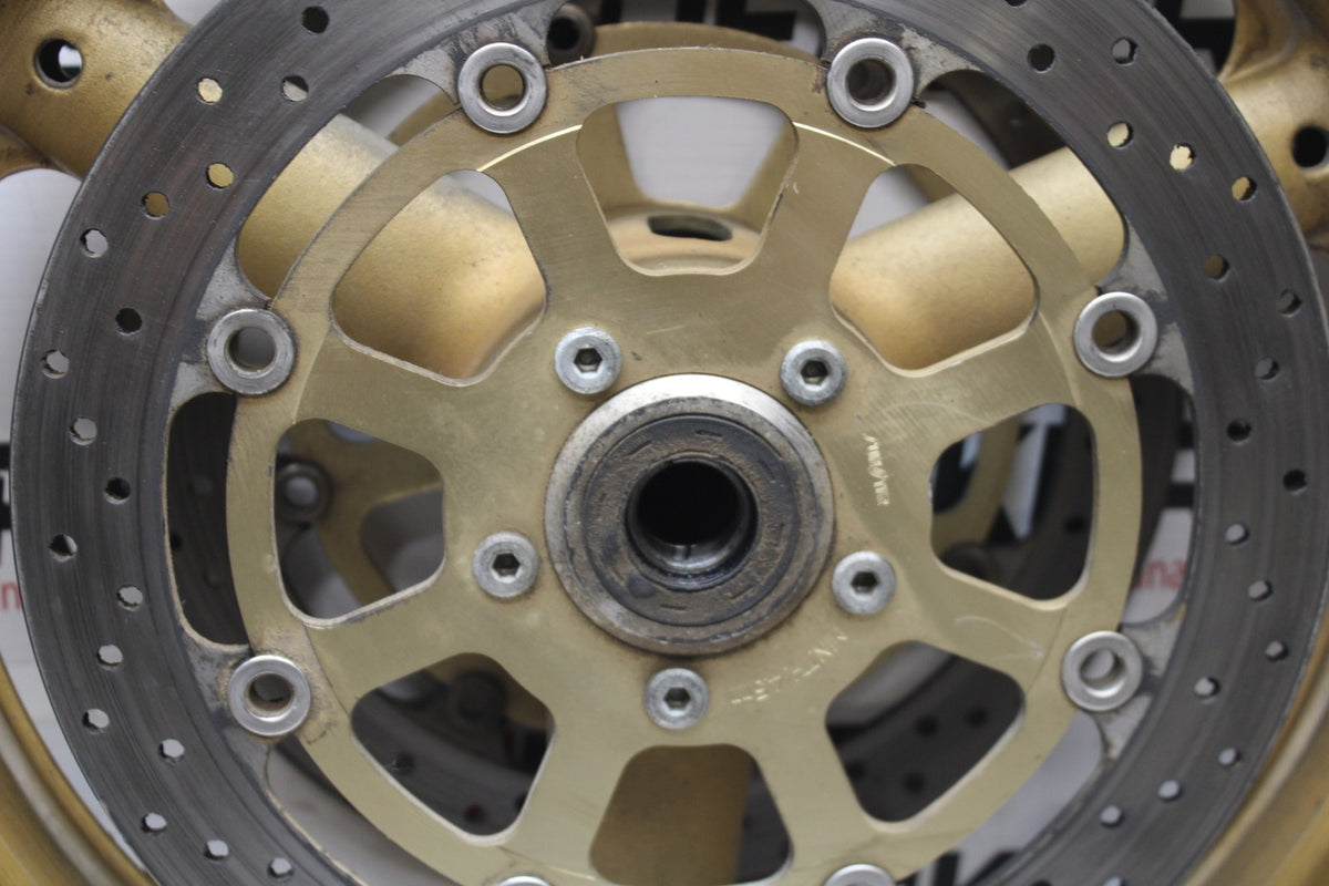 97-00 SUZUKI GSXR600 SRAD FRONT WHEEL FRONT RIM & ROTORS BB921