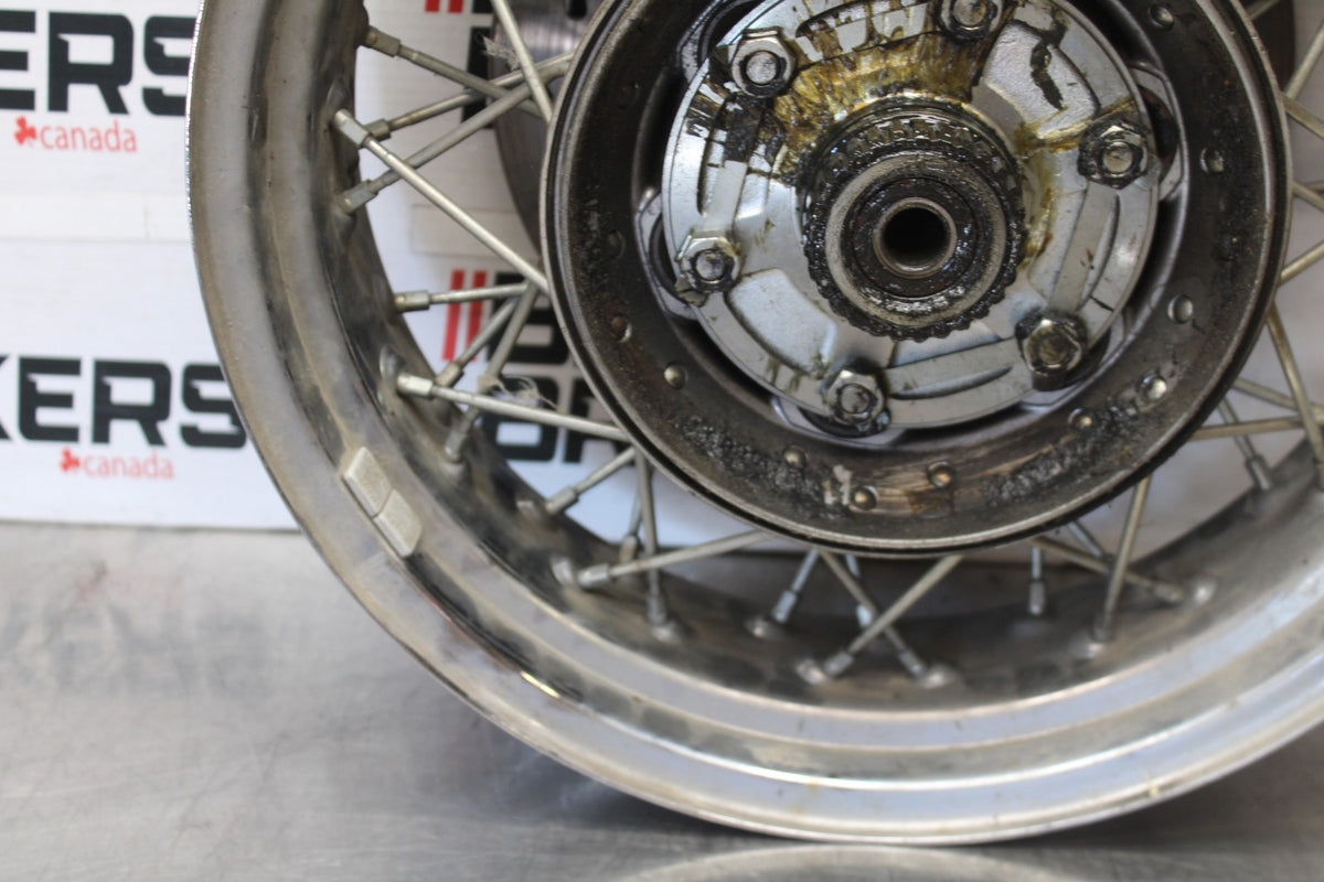 08 YAMAHA V STAR 1100 XVS1100AW CLASSIC REAR WHEEL BACK RIM & ROTOR BB916