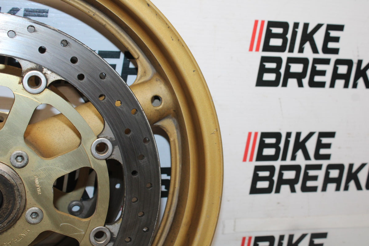 97-00 SUZUKI GSXR600 SRAD FRONT WHEEL FRONT RIM & ROTORS BB921